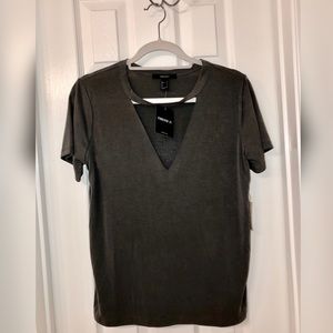 Washed out grey cut out Forever 21 t-shirt
